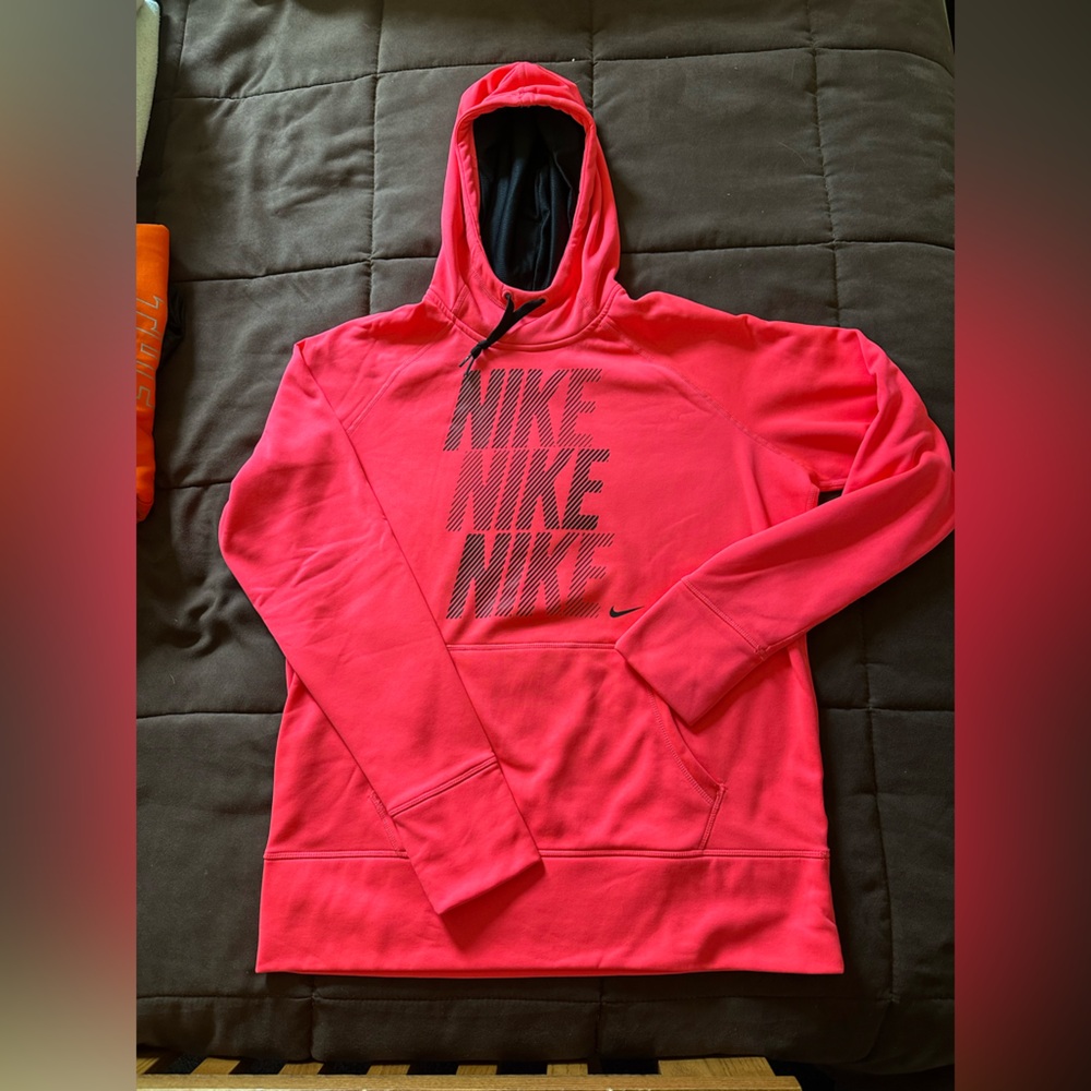 Nike women’s XL sports tech performance Hoodie.  Vivid Coral/Pink.